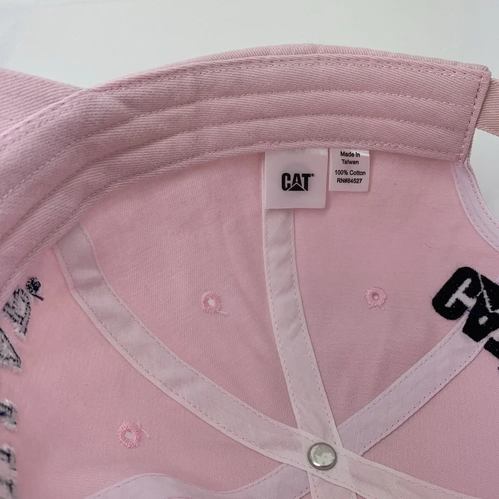 Caterpillar Pink Hat CAT Adjustable Strapback Cotton Baseball Cap